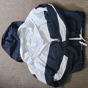 Hollister size M navy and white windbreaker